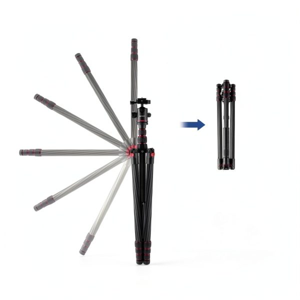 Neewer Carbon Fiber Camera Tripod Monopod 360 Ball Head-6