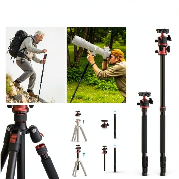 Neewer Tripod Monopod Ball Head Quick Release DSLR Phone-4