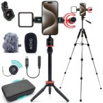 Movo iVlog1 Smartphone Video Kit with Mic Tripod LED Light-0