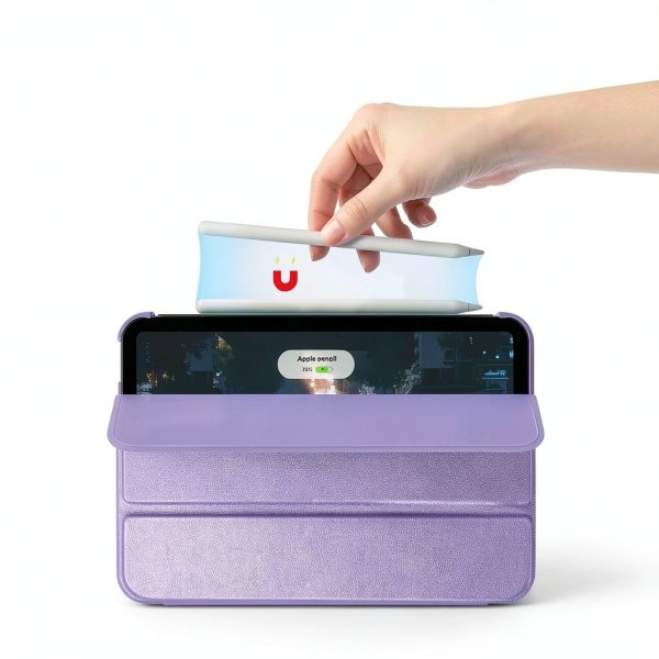 iPad Mini 7 6 Case Magnetic Cover Pencil Support Colors-1