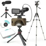 Movo iPhone 15 Vlogging Kit with Microphone LED Light-0