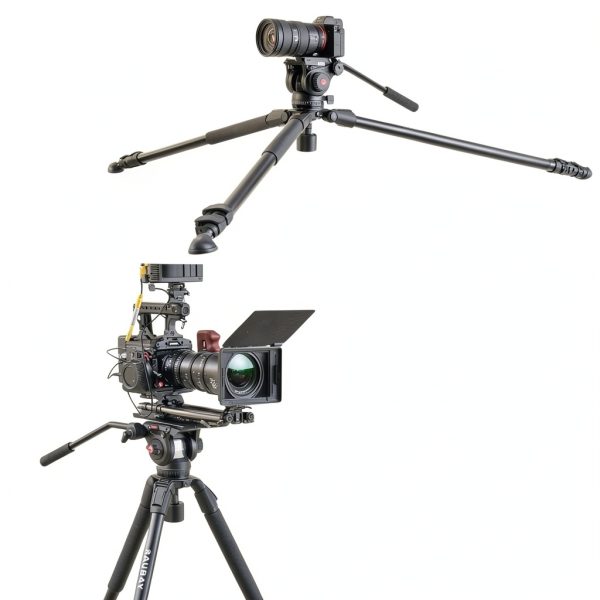 RAUBAY DV-3 Tripod Professional Fluid Head Camera Support-6