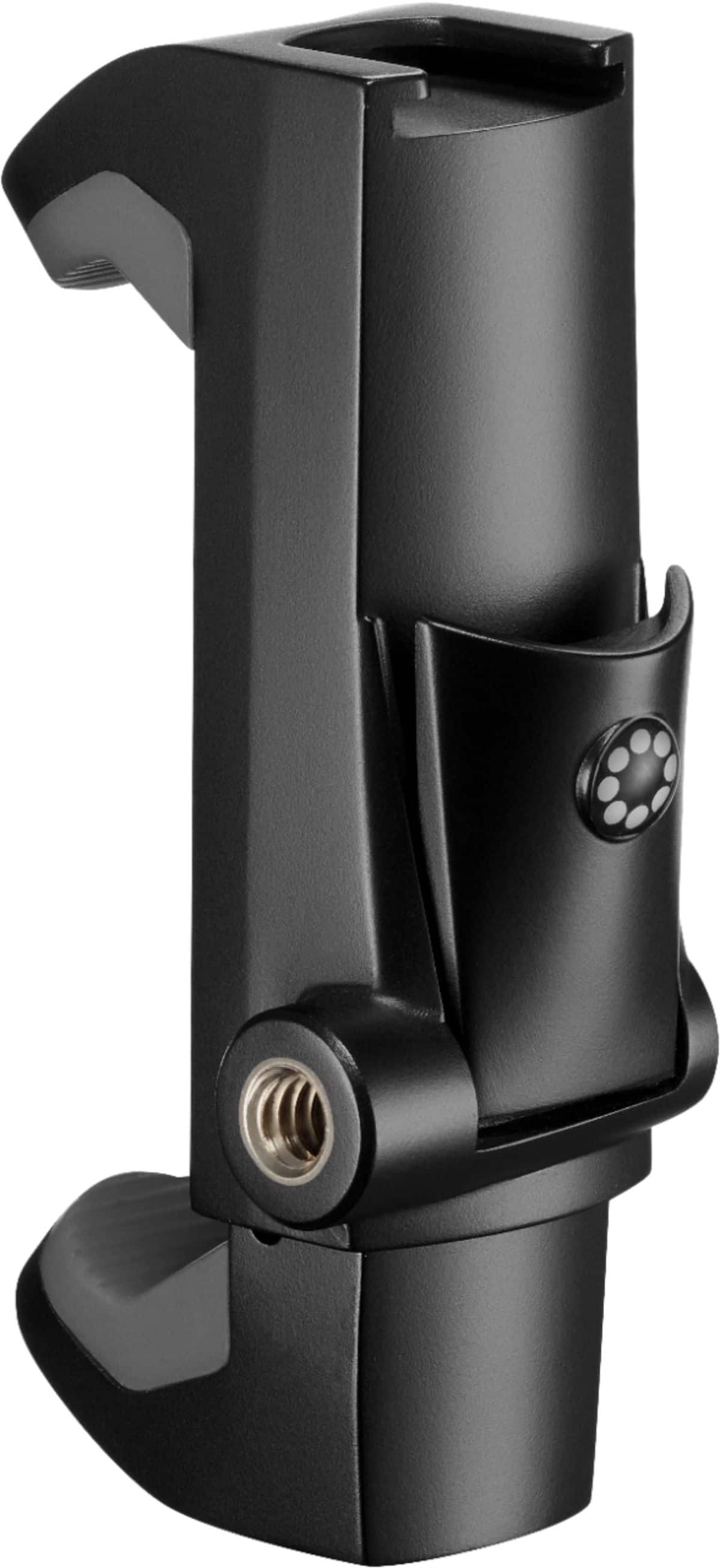 GripTight Smart Phone Clamp attached to a camera with smartphone in horizontal position