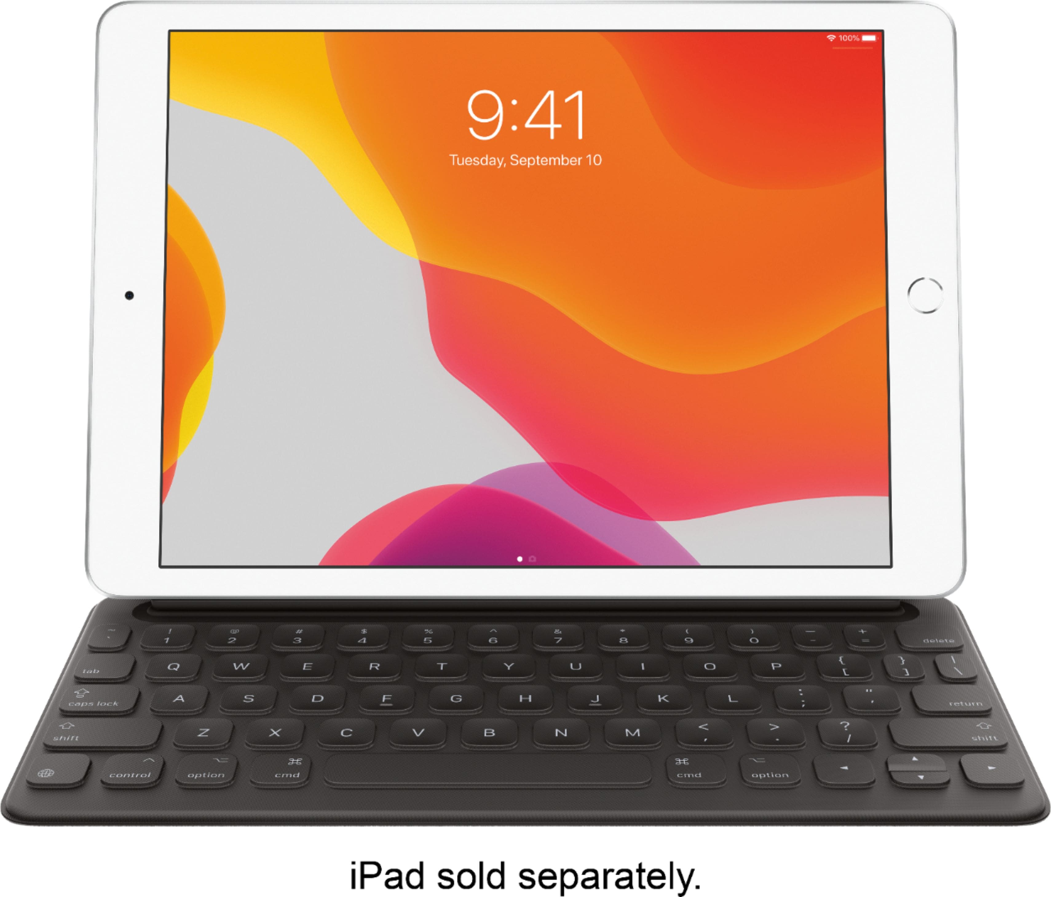 Apple Smart Keyboard attached to iPad Air on a desk