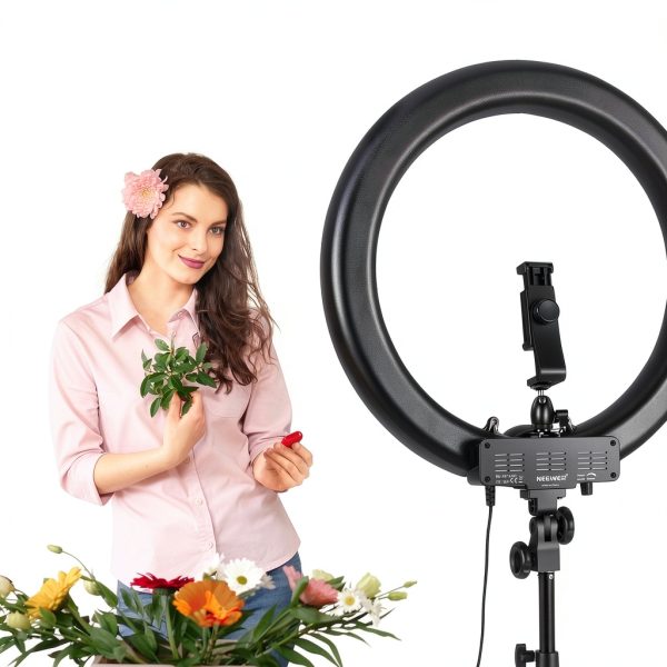 Neewer 18 Inch Ring Light Dimmable Bi Color Streaming-4