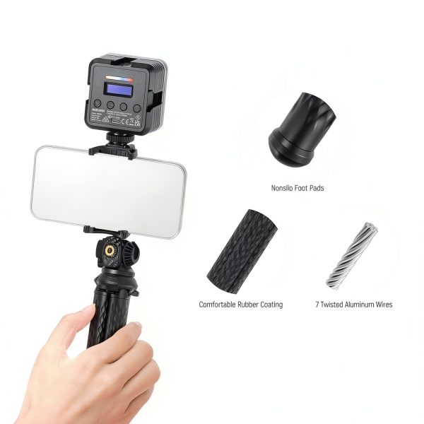 Neewer Flexible Tripod Camera Vlogging Stand with Remote-5