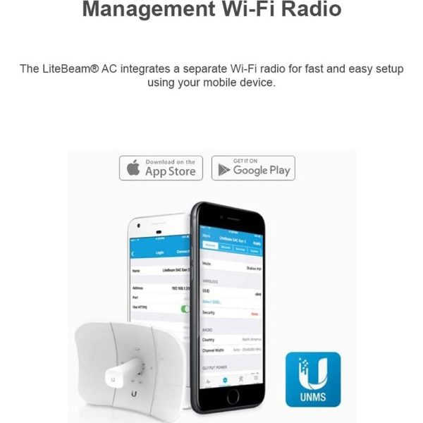 Ubiquiti LiteBeam AC Gen2 CPE with Management Radio-6