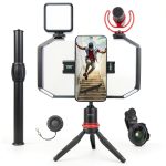 Movo iVlog3 Smartphone Video Kit with Microphone and LED-0