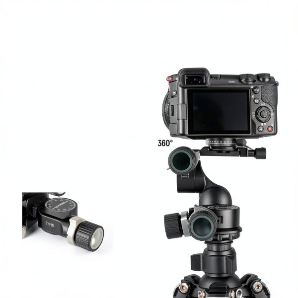Neewer 3 Way Geared Tripod Head Aluminum Alloy Camera-5