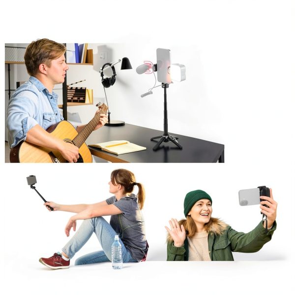 NEEWER Selfie Stick Bluetooth Remote Tripod iPhone Vlogging-2