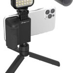 Digipower Vlogging Kit LED Light Microphone Tripod Remote-0