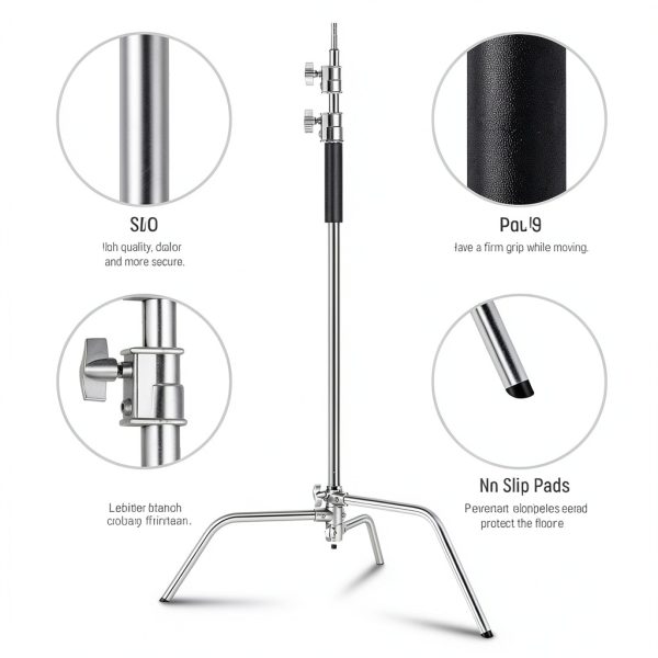 Neewer C Stand Heavy Duty Stainless Steel Photography Light-5