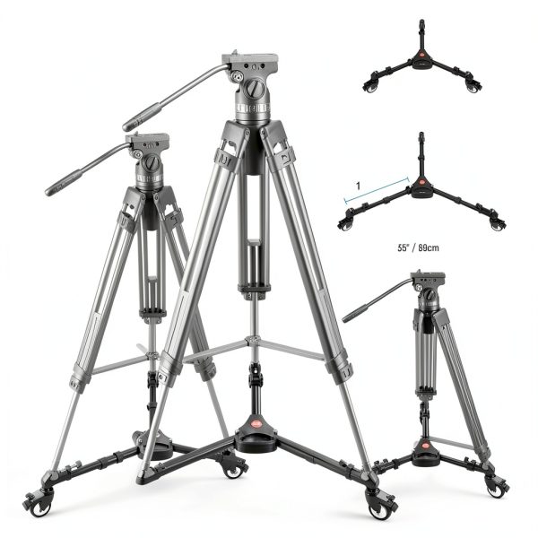 Neewer Tripod Dolly Heavy Duty 50lbs Capacity Smooth Wheels-6