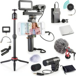 Vlogging Kit Smartphone Video Bundle Microphones Tripod-0