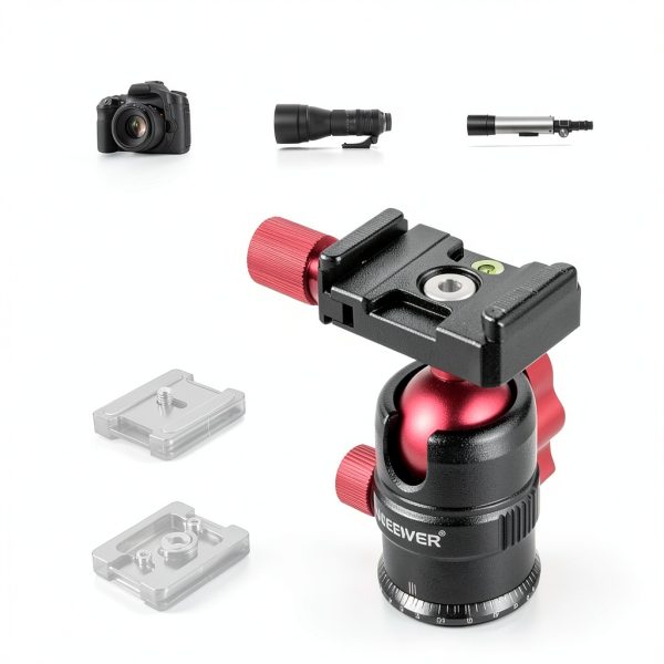 Neewer Tripod Head 360 Panoramic Ball Head for DSLR Cameras-3