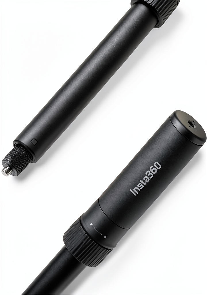 Insta360 Bullet Time Selfie Stick 2.0 extended to 120cm with 360 camera attached