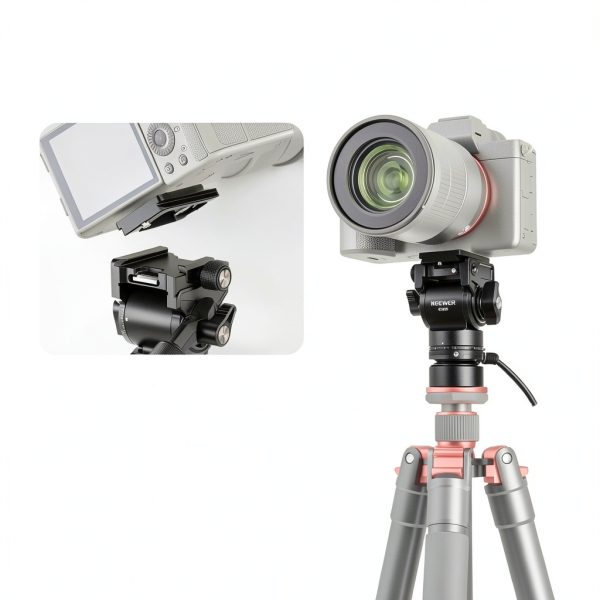 Neewer GM35 Tripod Head Leveling Base Arca Type QR Plate-2