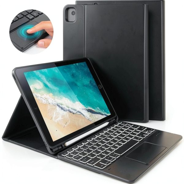 SaharaCase iPad Keyboard Case with Mouse Pad and Kickstand-1