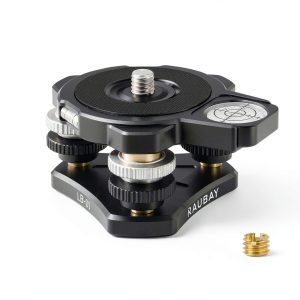 RAUBAY Tripod Leveling Base Aluminum Micro Adjustment-0