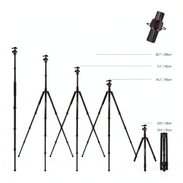 Neewer Carbon Fiber Camera Tripod Monopod 360 Ball Head-2
