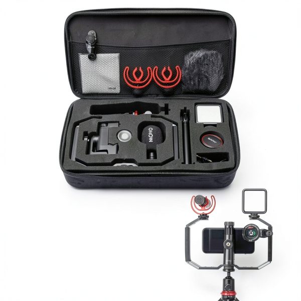 Movo iVlog3 Smartphone Video Kit with Microphone and LED-1