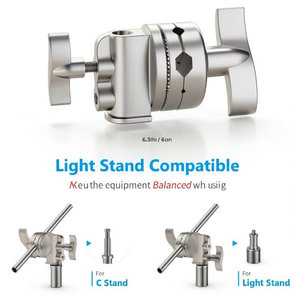 Neewer Grip Arm with 2 Grip Heads Aluminum Alloy Studio-6