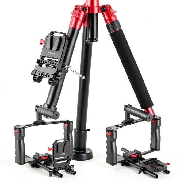 Neewer V Mount Battery Plate Dual Rod Clamps Camera Rig-4
