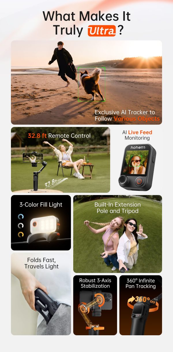 iSteady V3 Ultra AI Gimbal for Beginners with Remote-3