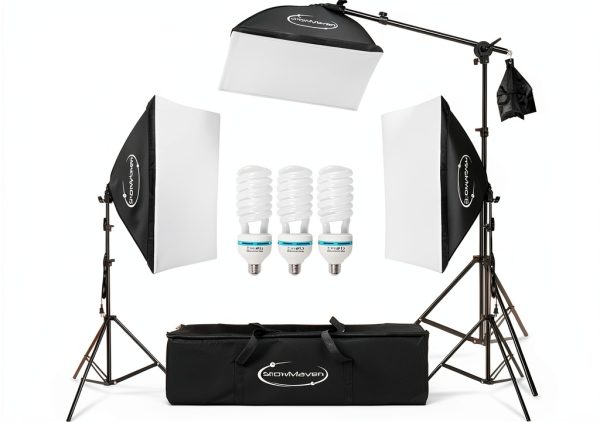 ShowMaven Softbox Lighting Kit 135W Studio Photography-0