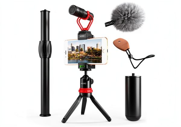 Movo VXR10 Smartphone Video Kit Aluminum Tripod Microphone-0