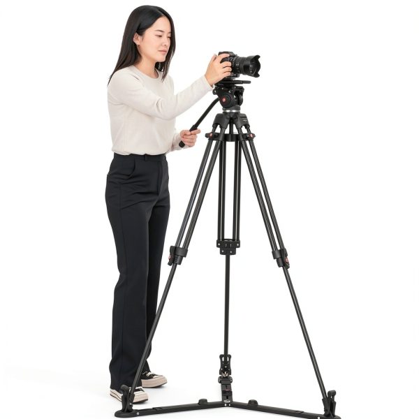 RAUBAY DV-2 Tripod Professional Fluid Head Heavy Duty-6