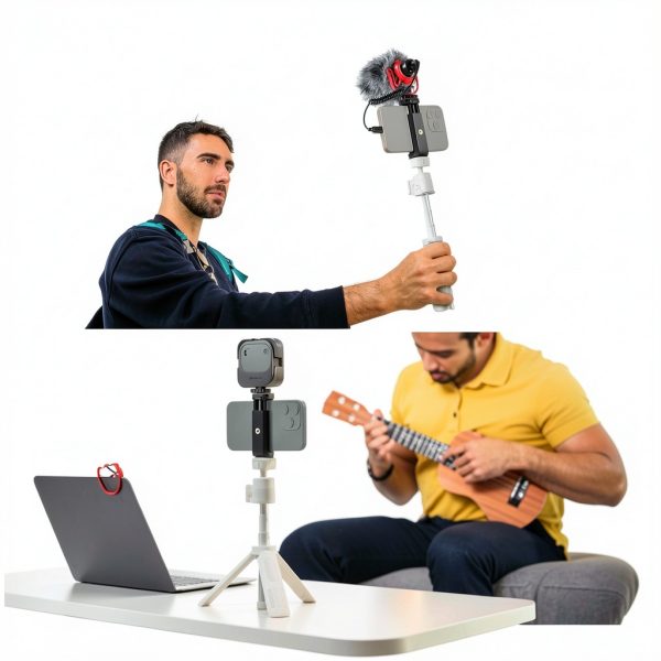 Neewer Basics Mini Desk Tripod for iPhone GoPro Vlogging-6