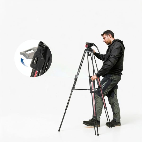 Neewer 79 Inch Fluid Head Tripod Aluminum DSLR Camera Stand-2