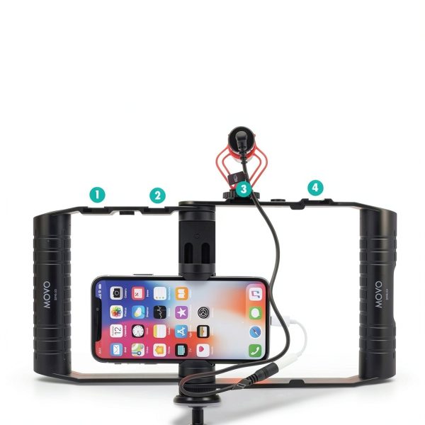 Movo SPR-20 Smartphone Video Cage Rig Flexible Filming-3