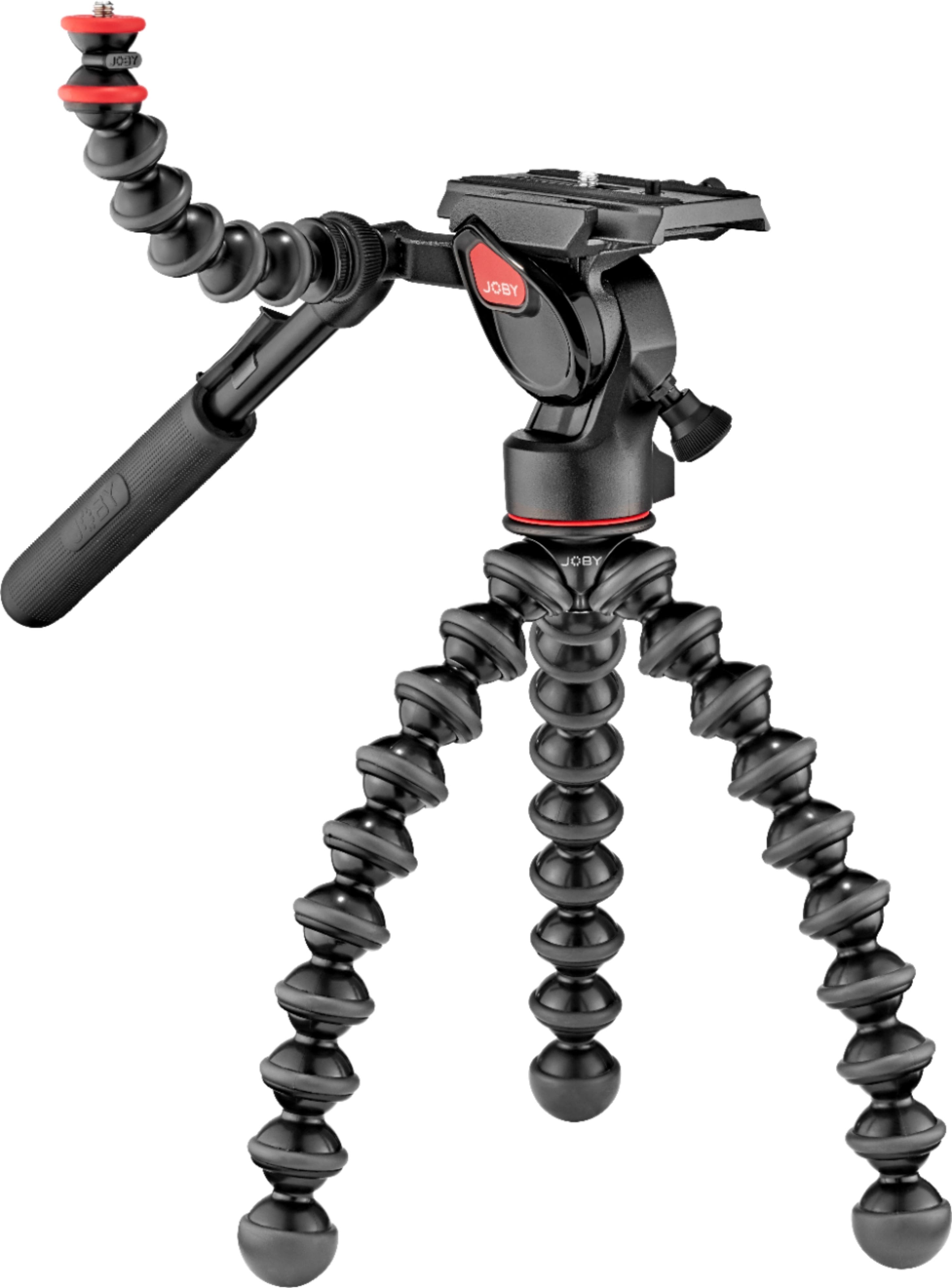 JOBY GorillaPod 3K Video PRO tripod with camera attached on a rocky surface