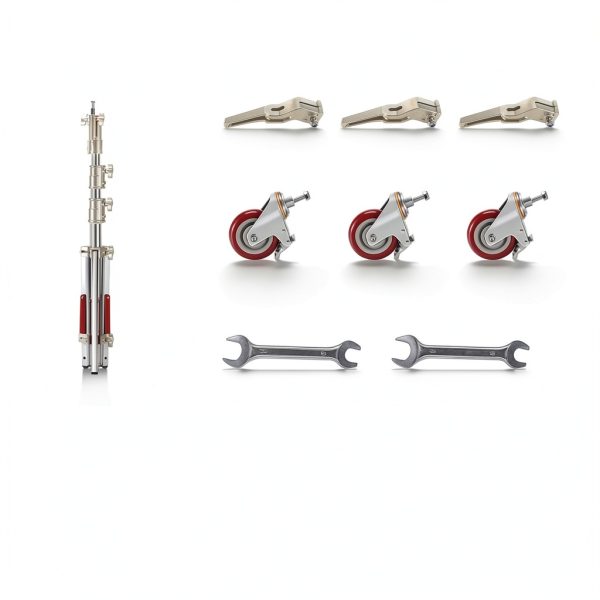 Neewer Heavy Duty Stainless Steel Light Stand with Casters-8