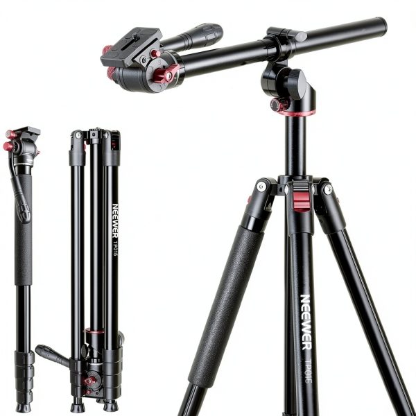 Neewer Basics Tripod Monopod Metal Fluid Head DSLR Camera-0