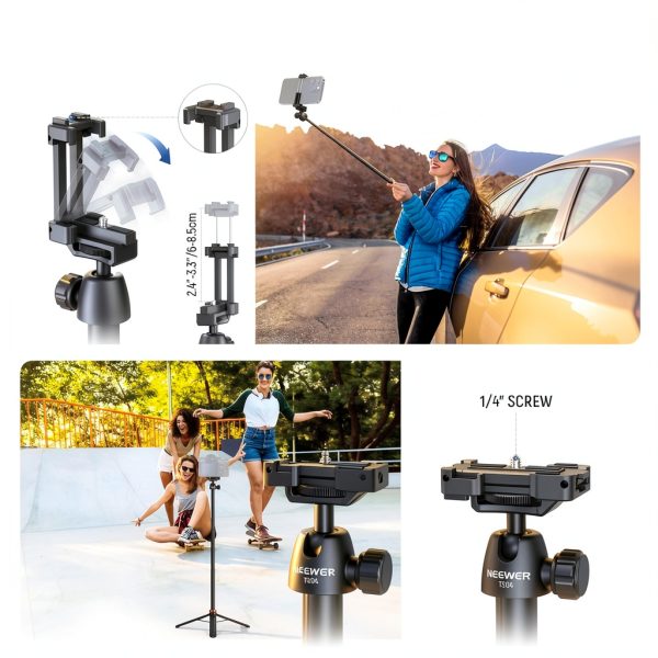 Neewer BASICS Selfie Stick Tripod Metal Compact Phone Camera-2