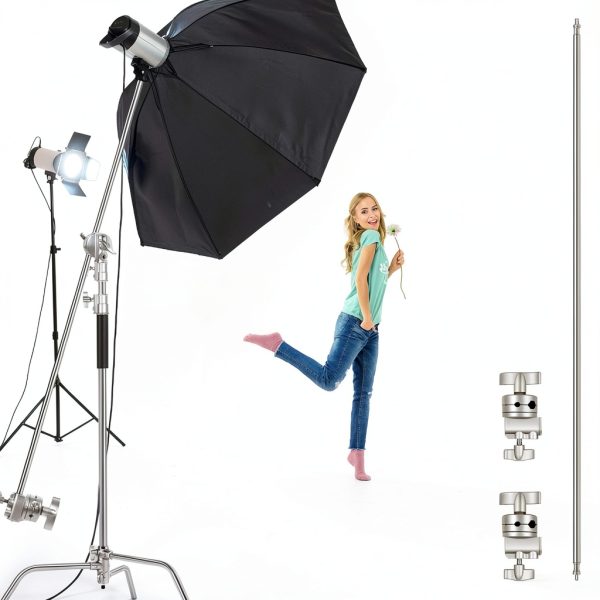 Neewer Grip Arm with 2 Grip Heads Aluminum Alloy Studio-5