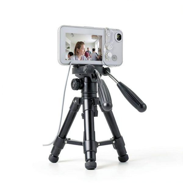 Neewer Basic Mini Desk Tripod 3 Way Pan Tilt Head Remote-5