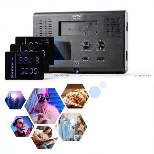 Neewer RGB Video Light Kit APP Control CRI97+ Streaming-8