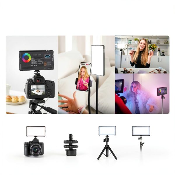 Neewer Basics Full RGB Camera Light Portable Metal Streaming-5