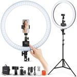 Neewer 18 Inch LED Ring Light Tripod Phone Holder Remote-0