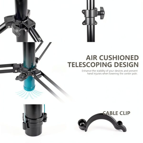 RAUBAY 16ft Tall Tripod Air Cushion Full Metal Sports-4