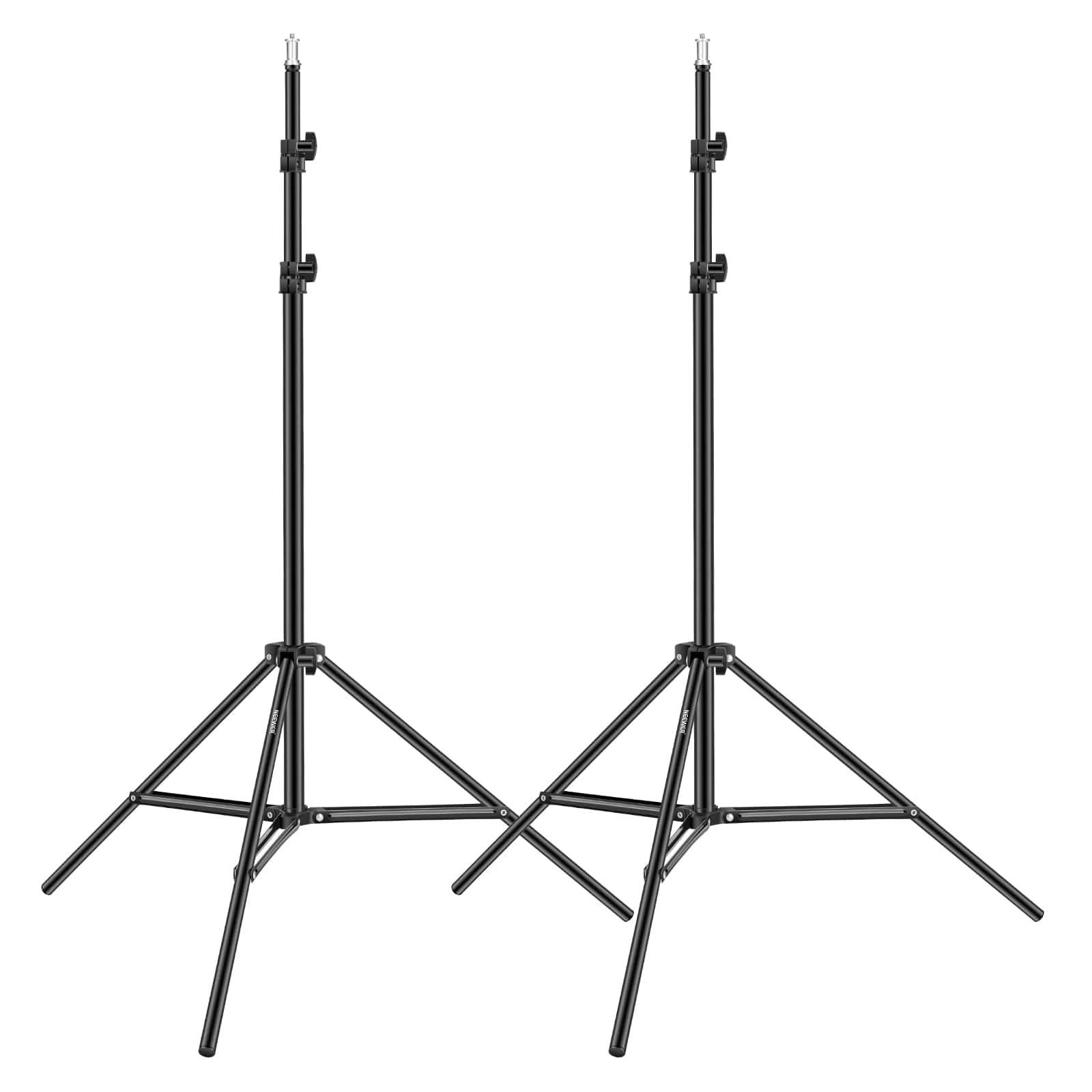 Neewer aluminum light tripod stands in a studio setup