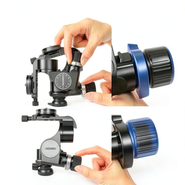 Neewer 3 Way Geared Tripod Head Aluminum Alloy Camera Pan-3