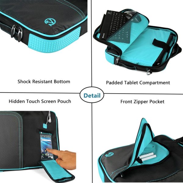 Aqua Tablet Shoulder Bag Water Resistant Nylon Travel-2