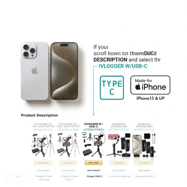 Movo iVlogger Smartphone Vlogging Kit with Microphone and-3