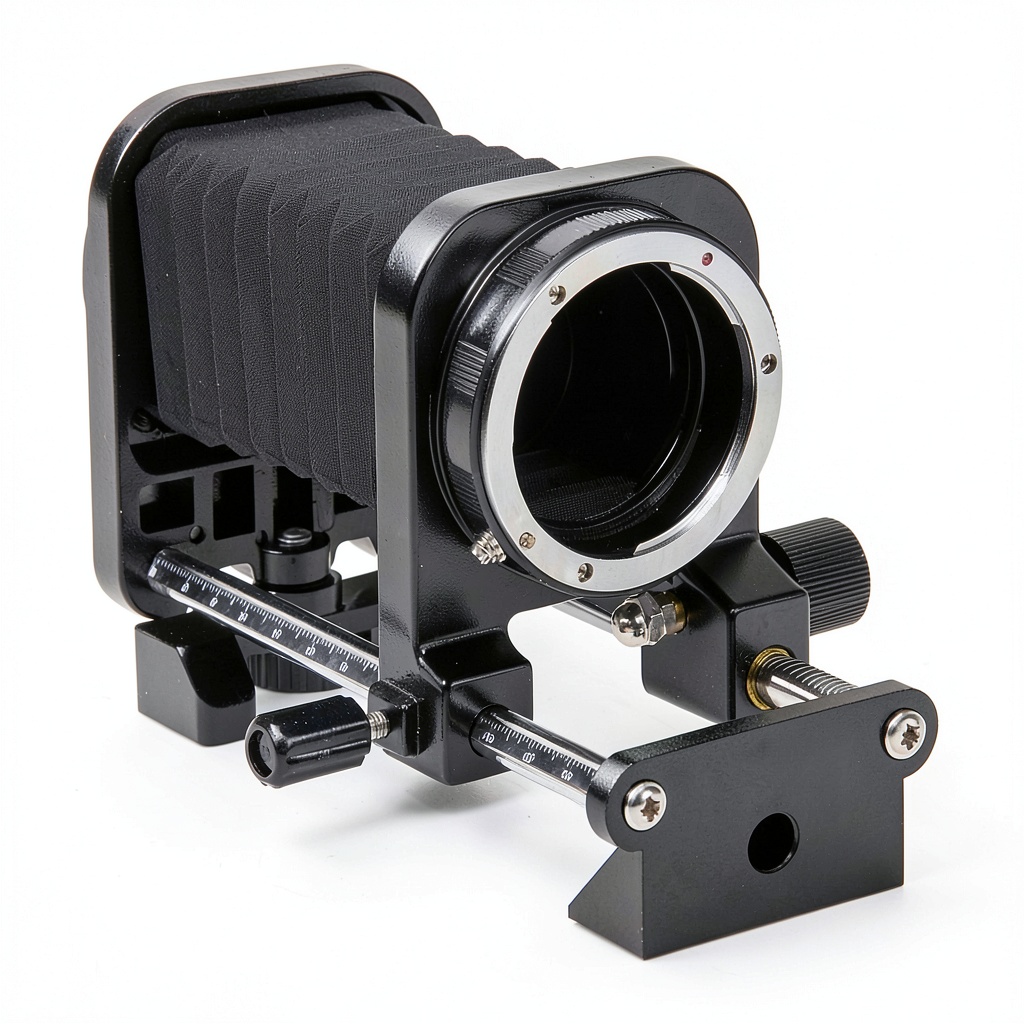 Pavo Macro Bellows mounted on a tripod for macro photography