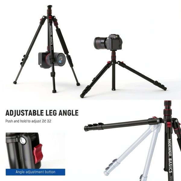 Neewer Basics TP15 Tripod Monopod Heavy Duty Aluminum Travel-3